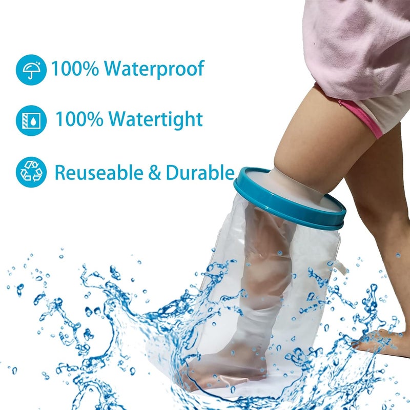 Tideshake 100% Waterproof Kid Leg Cast Cover for Showering, Reusable Kid Short Leg Cast Protector, Cast Covers for Shower Leg, Cast Bag for Shower, Cast Cover for Showering Foot (18inch) - Image 4